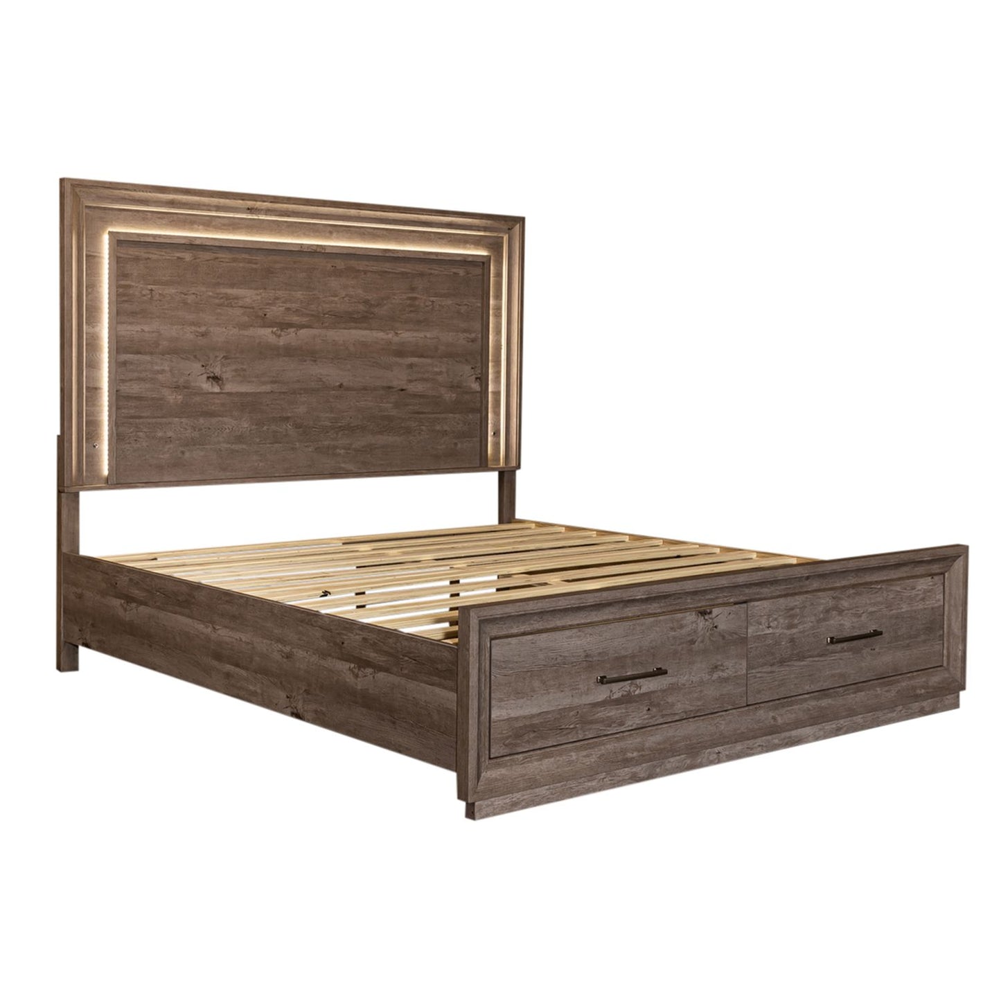 Horizons - King Storage Bed, Dresser & Mirror, Night Stand