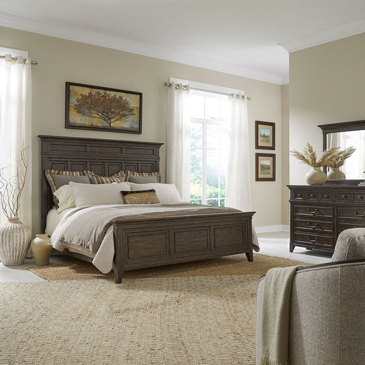 Paradise Valley - King Panel Bed, Dresser & Mirror