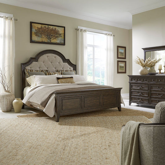 Paradise Valley - King Uph Bed, Dresser & Mirror