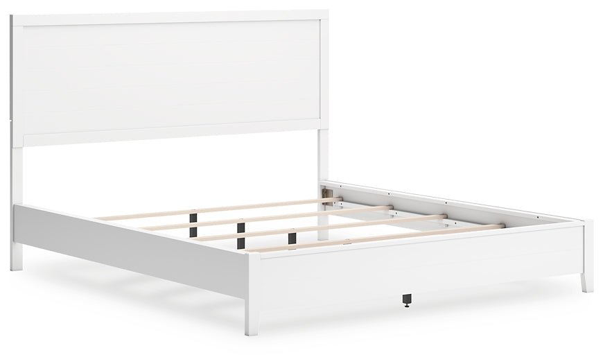 Binterglen California King Panel Bed with Mirrored Dresser, Chest and 2 Nightstands