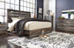 Drystan King Panel Bed with Mirrored Dresser, Chest and Nightstand