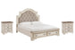 Realyn King Upholstered Bed with 2 Nightstands