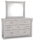 Brashland  Panel Bed With Mirrored Dresser, Chest And Nightstand