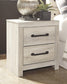 Cambeck Queen Panel Bed with 2 Storage Drawers with Mirrored Dresser and Nightstand