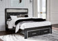 Kaydell Queen Upholstered Panel Storage Bed with Mirrored Dresser and 2 Nightstands