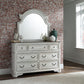 Magnolia Manor - King Uph Sleigh Bed, Dresser & Mirror, Chest, Night Stand