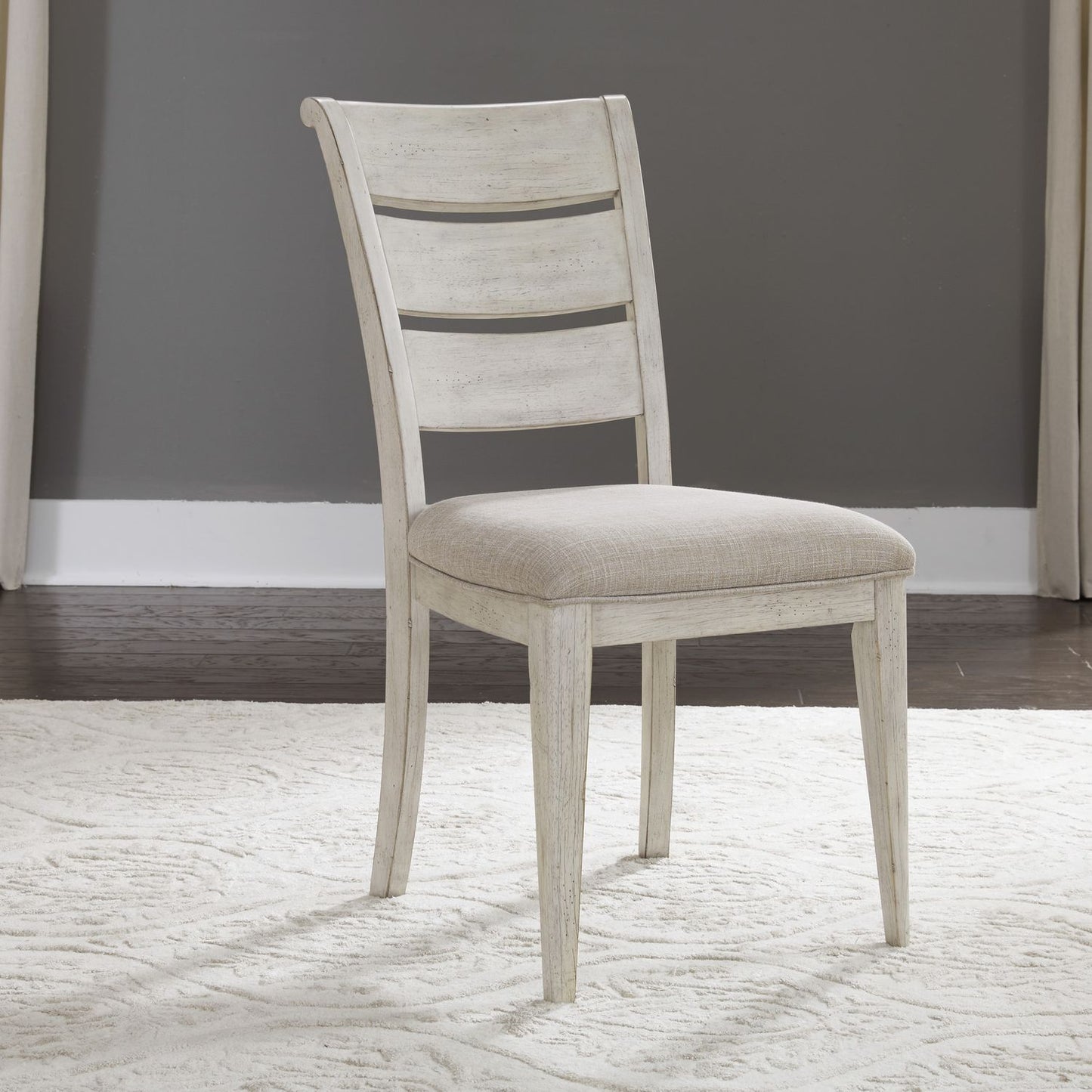 Farmhouse Reimagined - Ladder Back Uph Side Chair (RTA)
