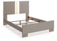 Surancha Full Panel Bed with Mirrored Dresser and Chest